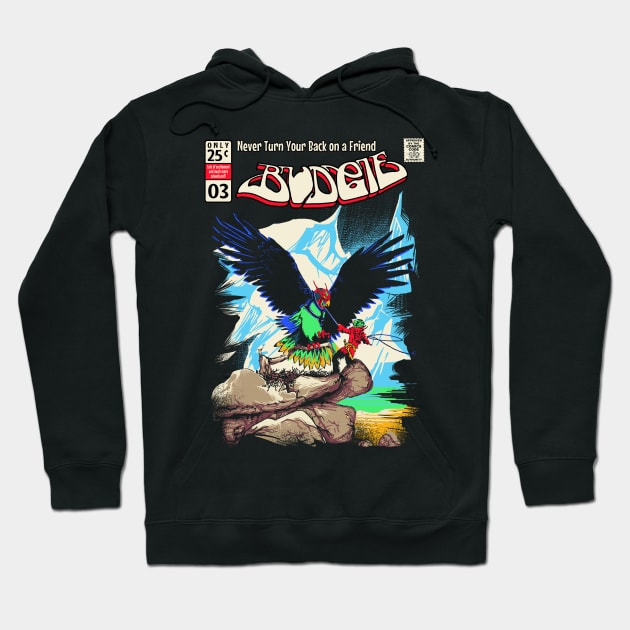 Budgie Band, Comic Cover style, Never Turn Back on a Friend Hoodie by Lima's